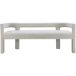 Meridian Furniture Athena Cream Boucle Fabric Bench