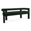 Meridian Furniture Athena Green Boucle Fabric Bench