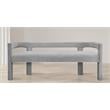 Meridian Furniture Athena Grey Boucle Fabric Bench