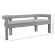 Meridian Furniture Athena Grey Boucle Fabric Bench