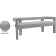Meridian Furniture Athena Grey Boucle Fabric Bench
