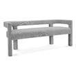 Meridian Furniture Athena Grey Boucle Fabric Bench