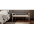 Meridian Furniture Athena Grey Boucle Fabric Bench