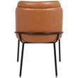 Meridian Furniture Jagger Cognac Vegan Leather Dining Chair (Set of 2)