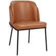 Meridian Furniture Jagger Cognac Vegan Leather Dining Chair (Set of 2)