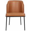 Meridian Furniture Jagger Cognac Vegan Leather Dining Chair (Set of 2)