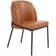 Meridian Furniture Jagger Cognac Vegan Leather Dining Chair (Set of 2)