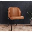 Meridian Furniture Jagger Cognac Vegan Leather Dining Chair (Set of 2)
