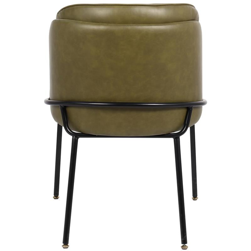 Meridian Furniture Jagger Olive Vegan Leather Dining Chair (Set of 2)