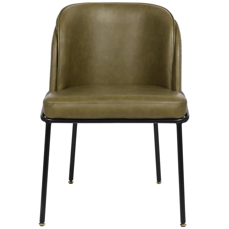 Meridian Furniture Jagger Olive Vegan Leather Dining Chair (Set of 2)