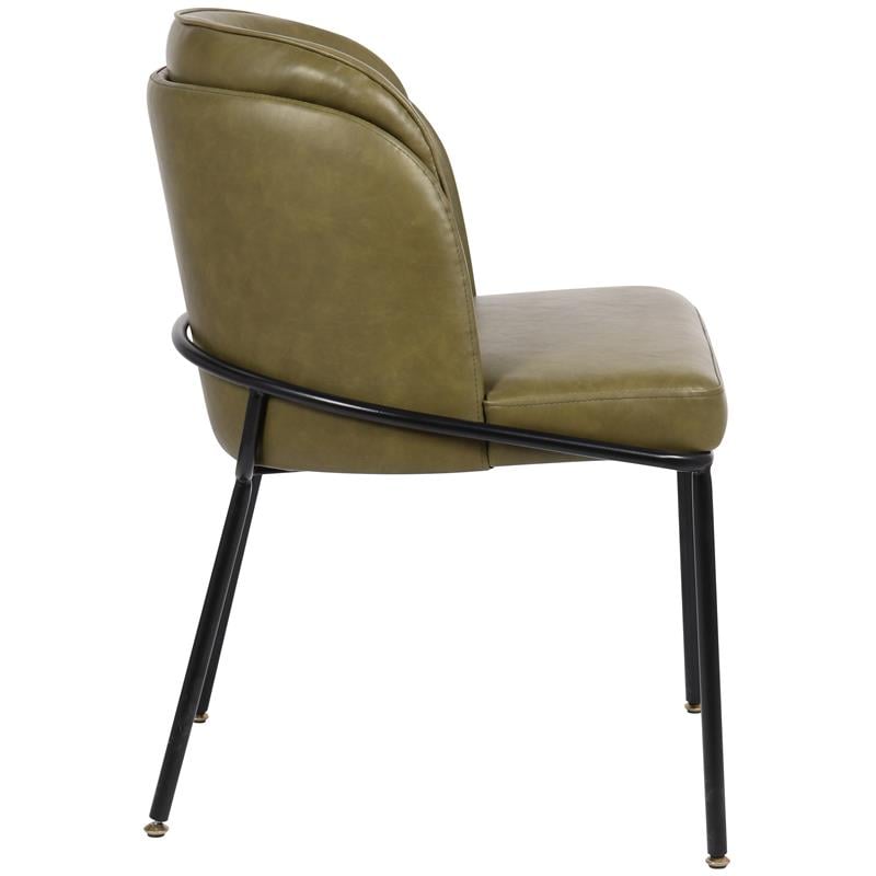 Meridian Furniture Jagger Olive Vegan Leather Dining Chair (Set of 2)