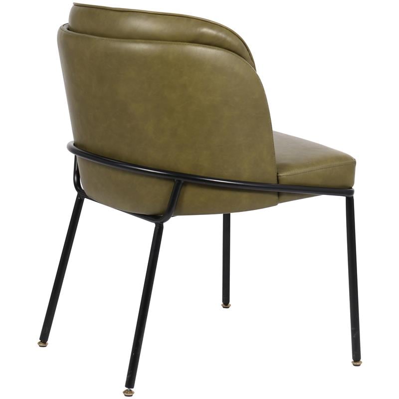 Meridian Furniture Jagger Olive Vegan Leather Dining Chair (Set of 2)