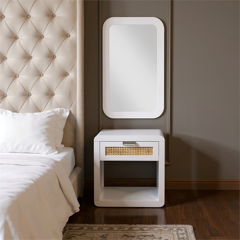 Meridian Furniture Artisto White Mirror