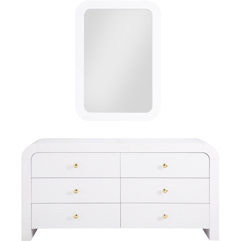 Meridian Furniture Artisto White Mirror