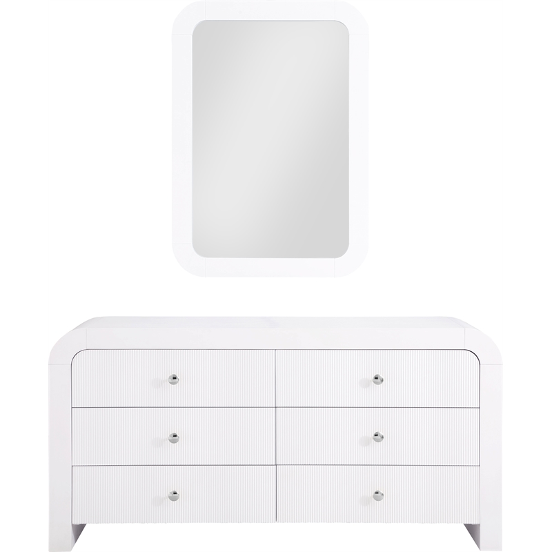 Meridian Furniture Artisto White Mirror