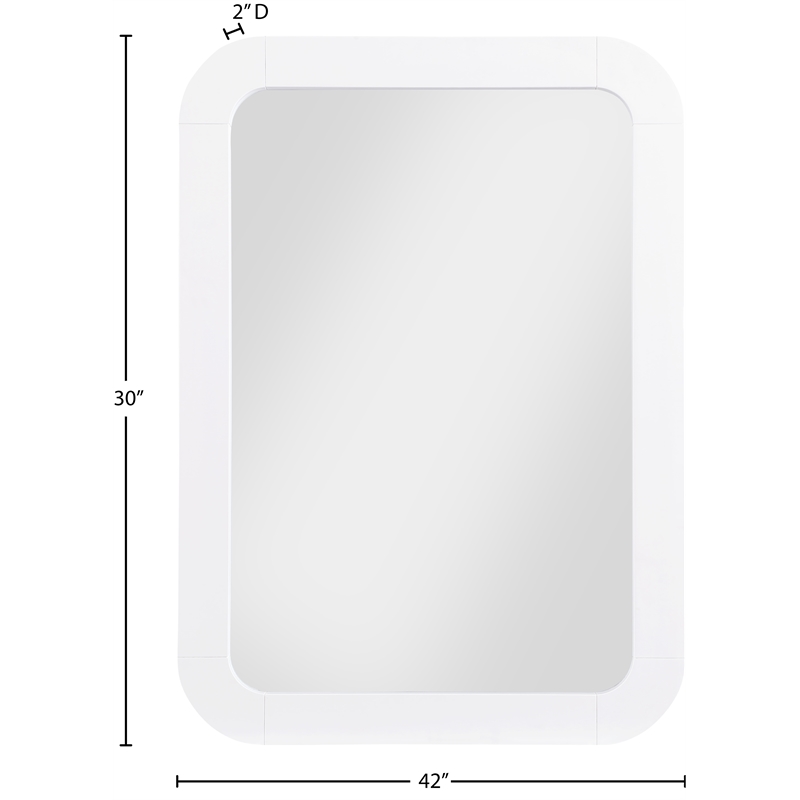 Meridian Furniture Artisto White Mirror