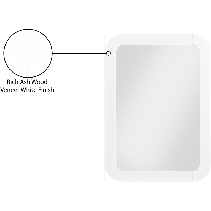 Meridian Furniture Artisto White Mirror