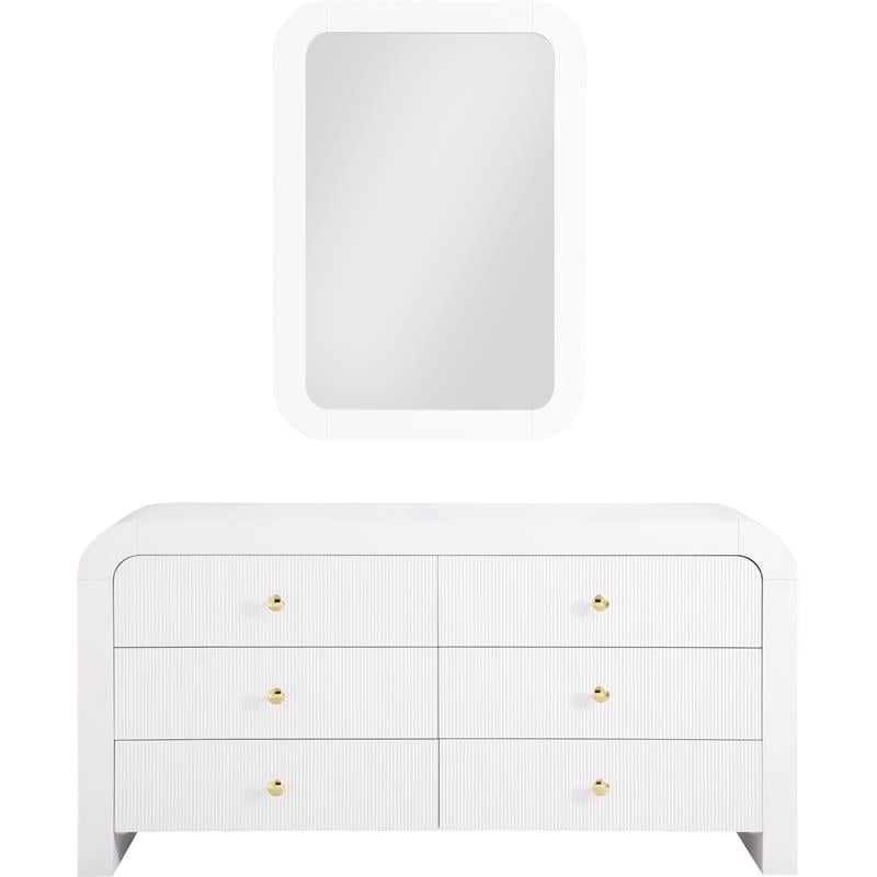 Meridian Furniture Artisto White Mirror