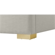 Meridian Furniture Royce Beige Linen Textured Fabric Twin Bed
