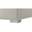 Meridian Furniture Royce Beige Linen Textured Fabric Twin Bed