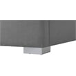 Meridian Furniture Royce Grey Linen Textured Fabric Twin Bed