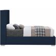 Meridian Furniture Royce Navy Linen Textured Fabric Twin Bed