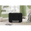 Meridian Furniture Horizon Black Boucle Fabric Ottoman