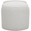 Meridian Furniture Horizon Cream Boucle Fabric Ottoman
