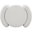 Meridian Furniture Horizon Cream Boucle Fabric Ottoman