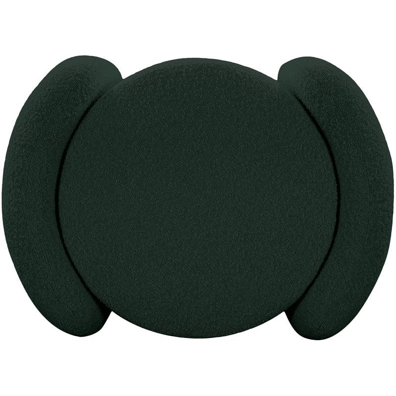Meridian Furniture Horizon Green Boucle Fabric Ottoman