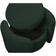 Meridian Furniture Horizon Green Boucle Fabric Ottoman