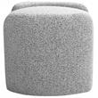 Meridian Furniture Horizon Grey Boucle Fabric Ottoman