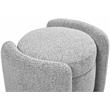 Meridian Furniture Horizon Grey Boucle Fabric Ottoman