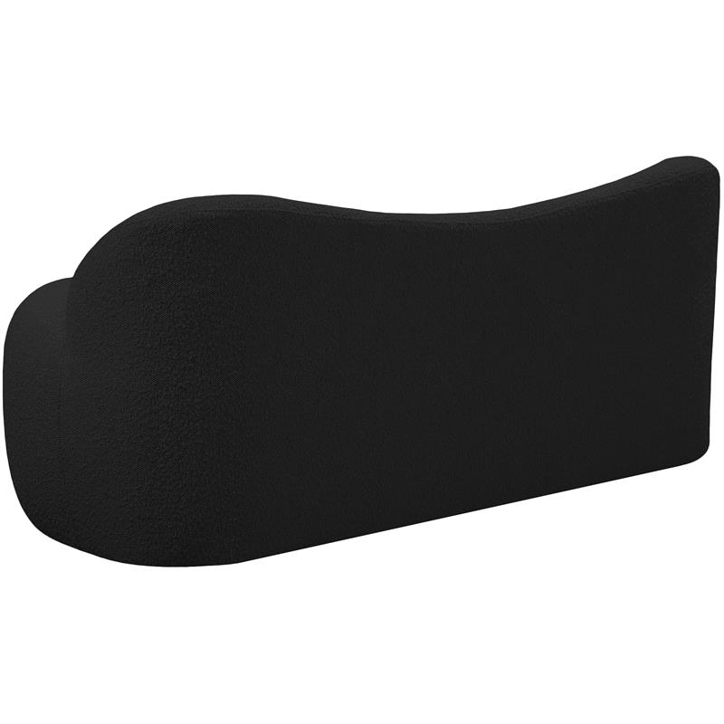 Meridian Furniture Flair Black Boucle Fabric Bench
