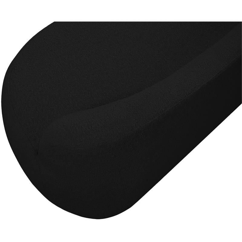Meridian Furniture Flair Black Boucle Fabric Bench