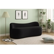 Meridian Furniture Flair Black Boucle Fabric Bench