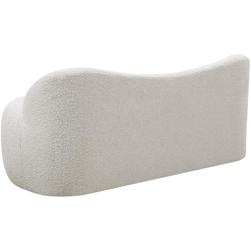 Meridian Furniture Flair Cream Boucle Fabric Bench