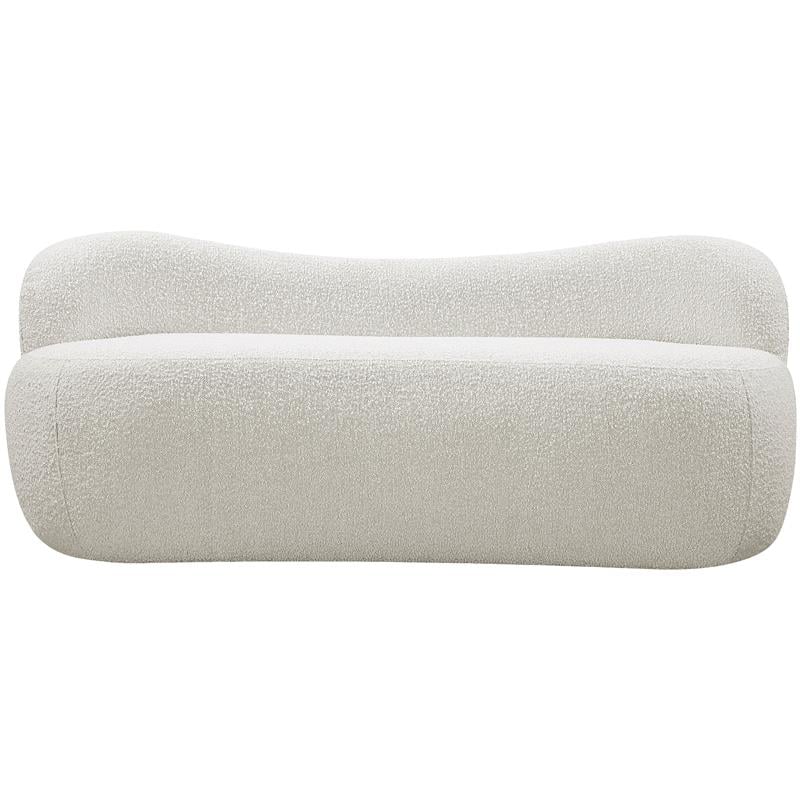 Meridian Furniture Flair Cream Boucle Fabric Bench