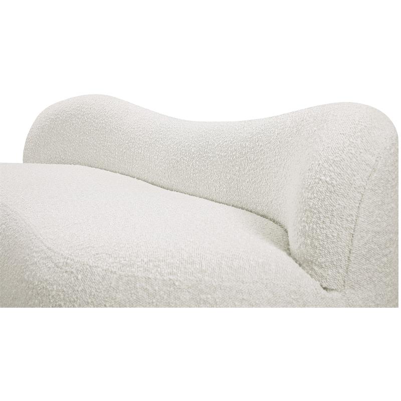 Meridian Furniture Flair Cream Boucle Fabric Bench
