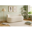 Meridian Furniture Flair Cream Boucle Fabric Bench