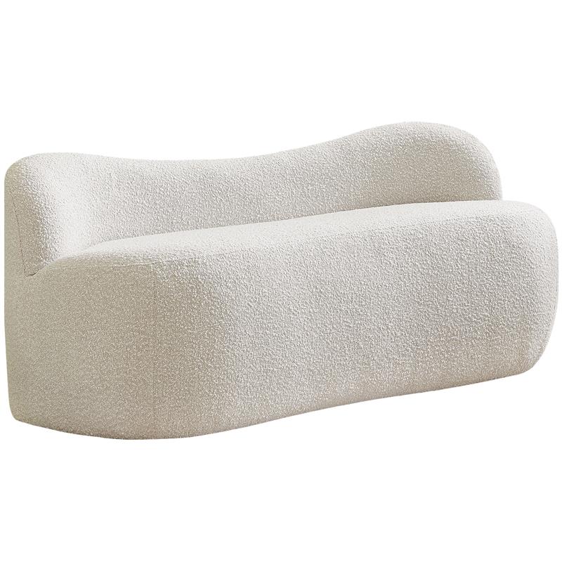 Meridian Furniture Flair Boucle Fabric Bench Meridian Furniture Flair Boucle Fabric Bench