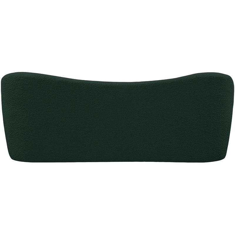Meridian Furniture Flair Green Boucle Fabric Bench