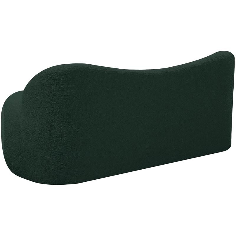 Meridian Furniture Flair Green Boucle Fabric Bench