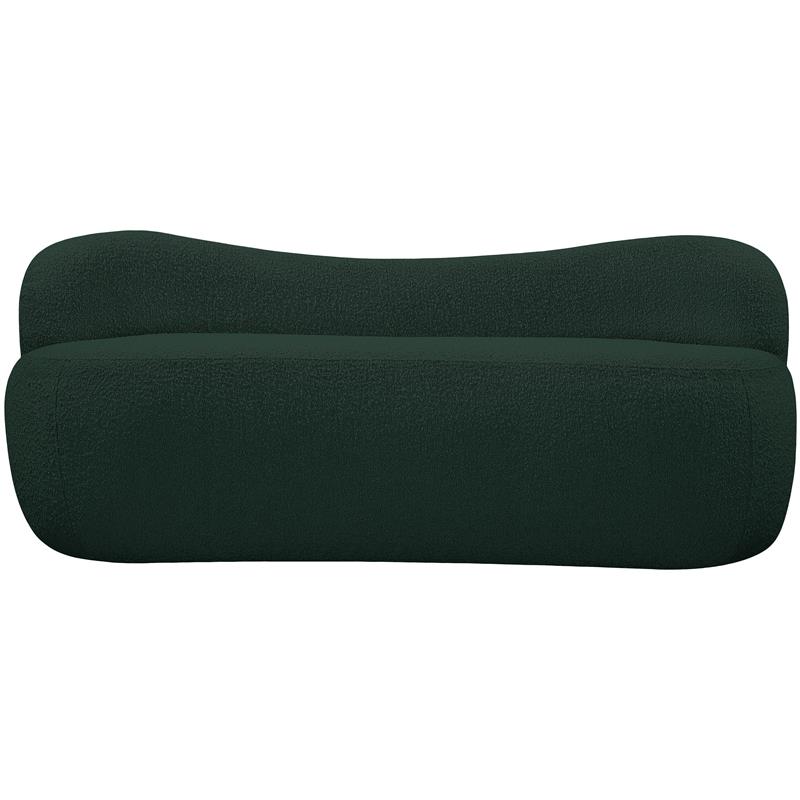 Meridian Furniture Flair Green Boucle Fabric Bench