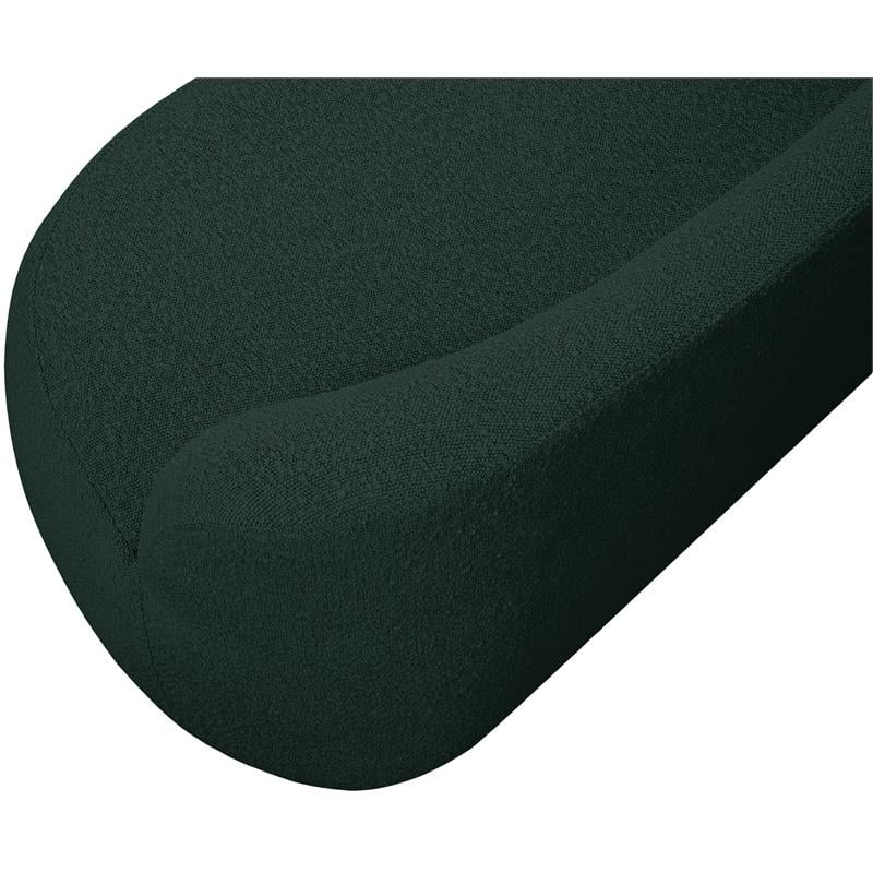 Meridian Furniture Flair Green Boucle Fabric Bench