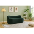 Meridian Furniture Flair Green Boucle Fabric Bench