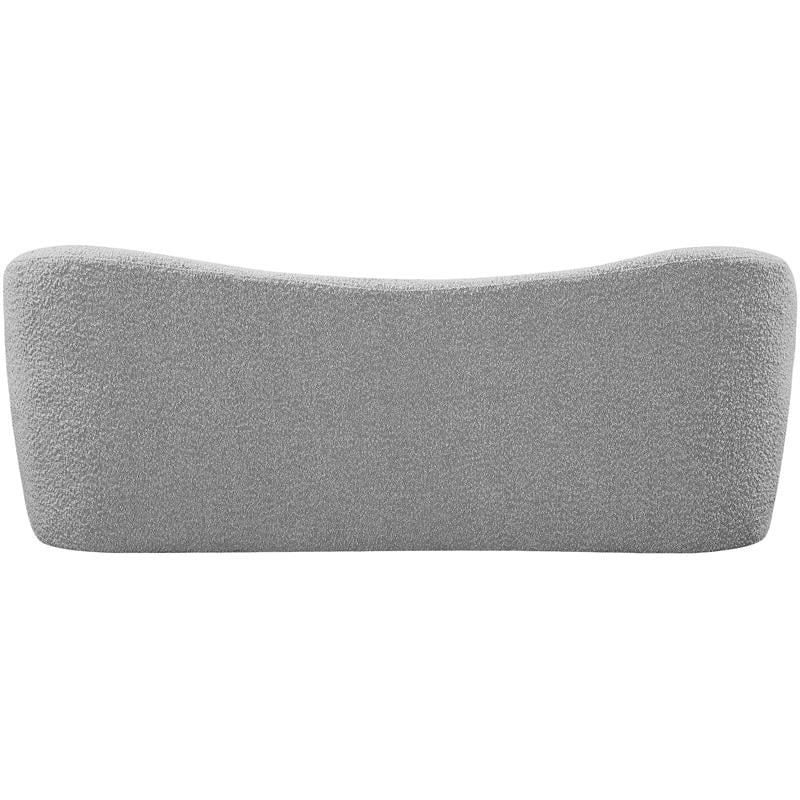 Meridian Furniture Flair Grey Boucle Fabric Bench