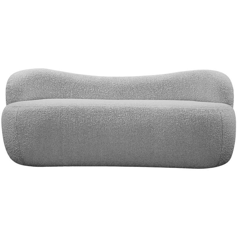 Meridian Furniture Flair Grey Boucle Fabric Bench