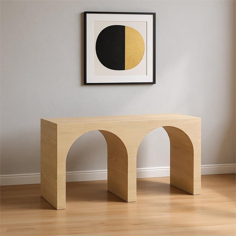 Meridian Furniture June White Oak Console Table