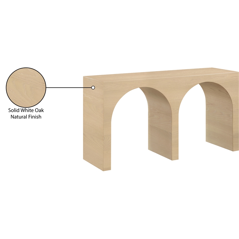 Meridian Furniture June White Oak Console Table